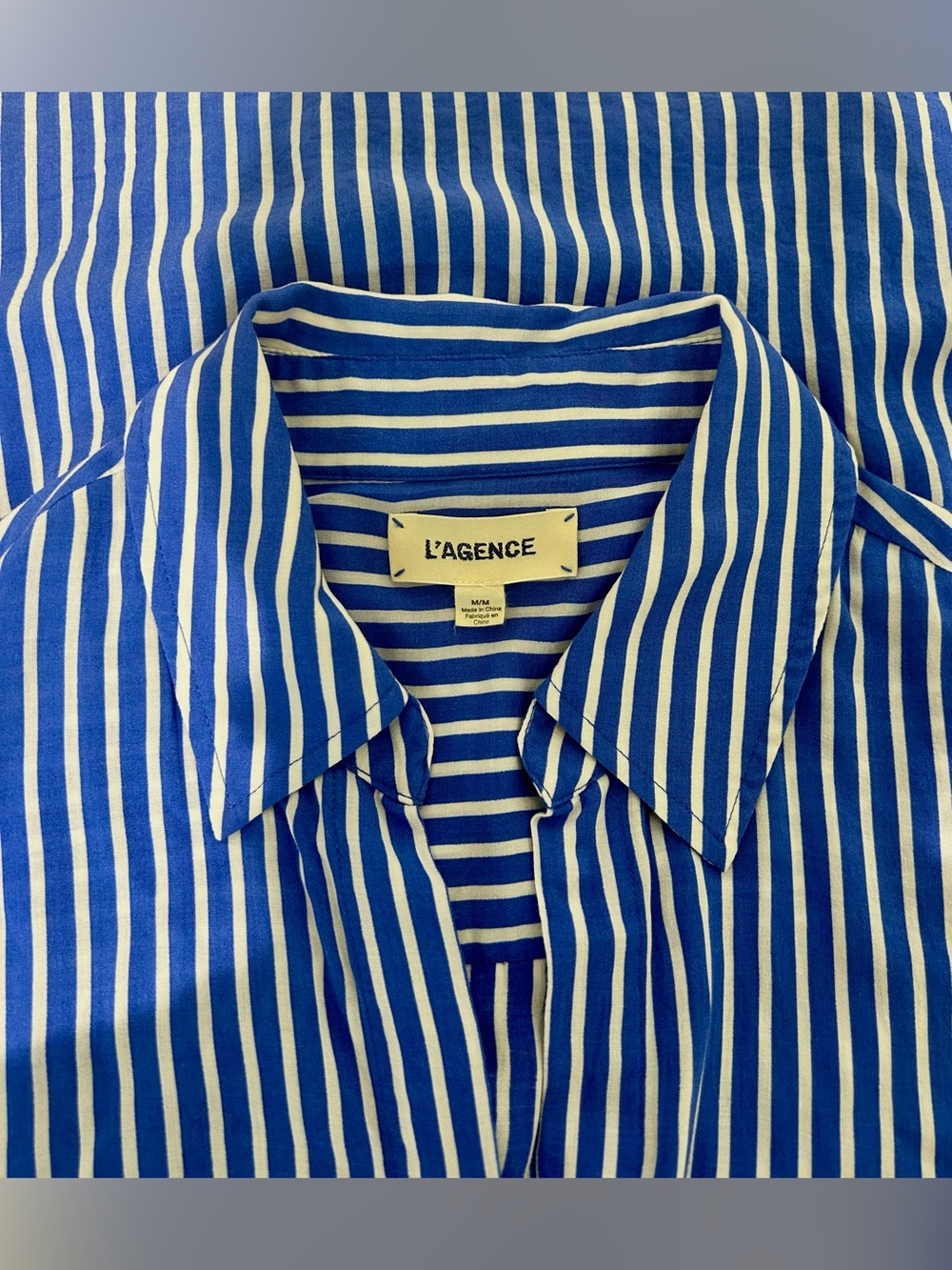 L'AGENCE-Holly Stripe Button-Up Shirt - Picture 6 of 8